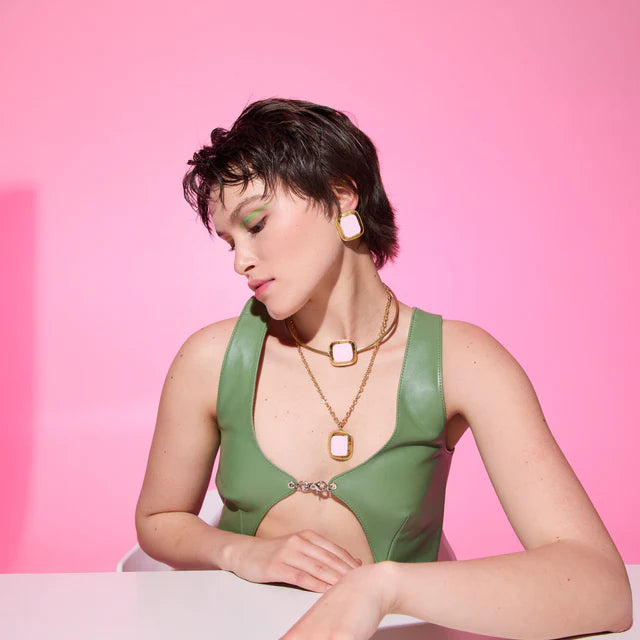 Pink earrings