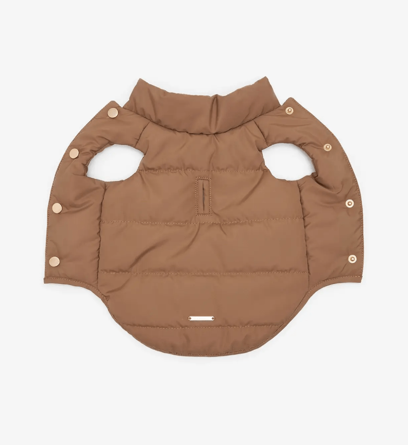 Жилетка-пуфер CHOUCHOU для собак коричнева