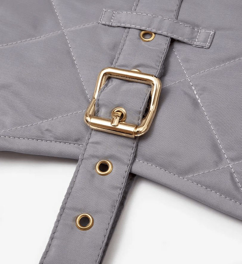 Попона CHOUCHOU водонепроникна стегана для собак сіро-блакитна