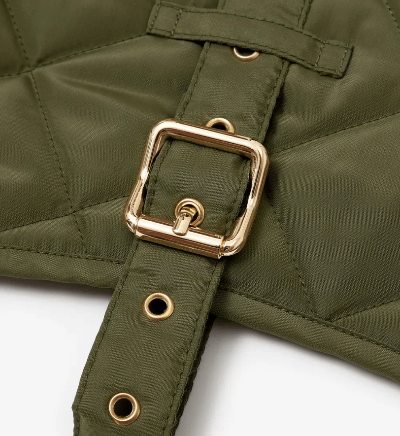 Попона CHOUCHOU водонепроникна стегана для собак хакі