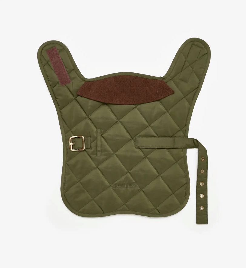 Попона CHOUCHOU водонепроникна стегана для собак хакі