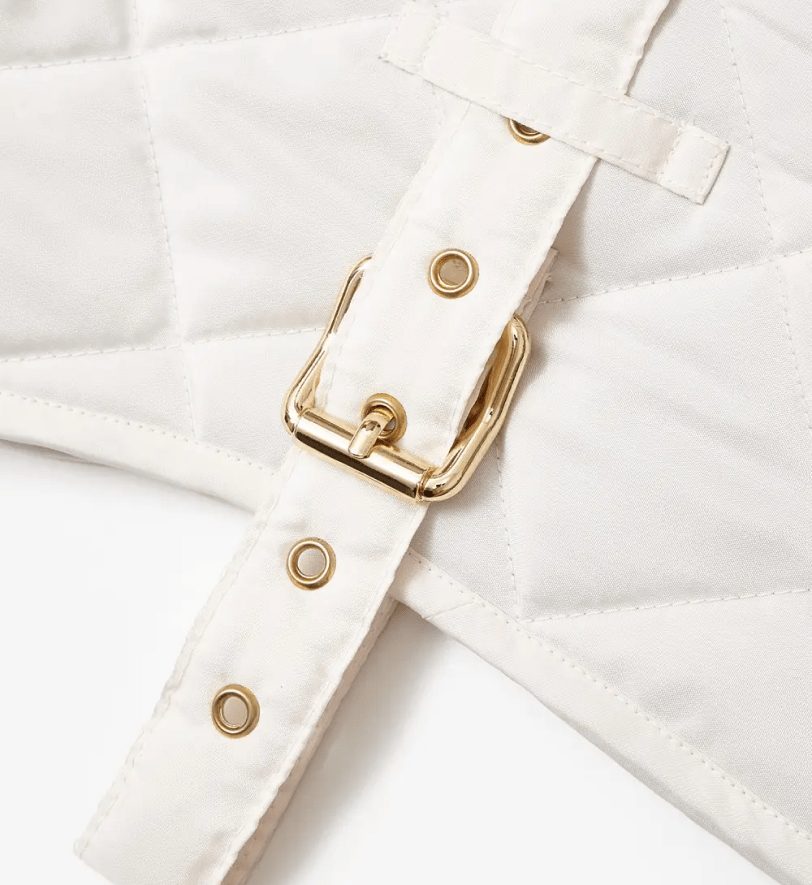 Попона CHOUCHOU водонепроникна стегана для собак молочна