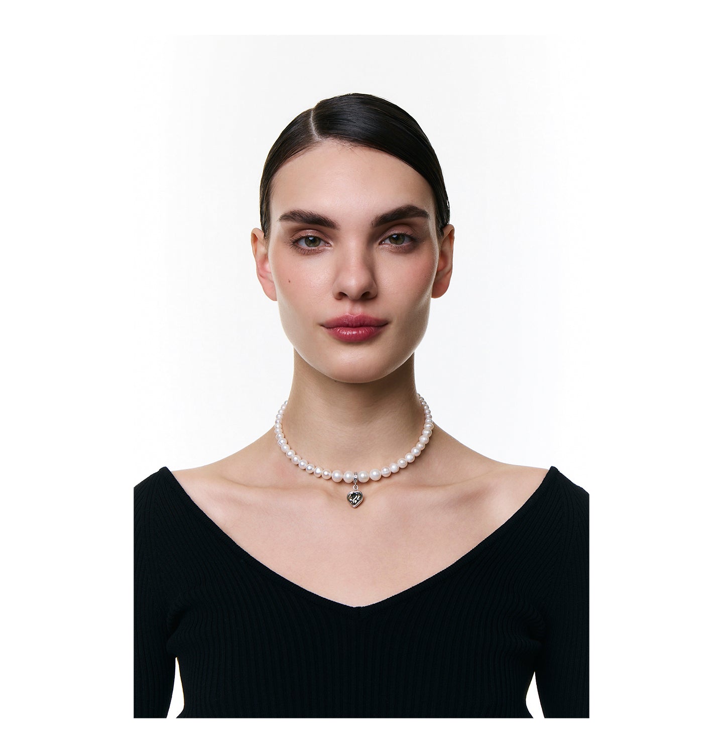 PEARLS CHOKER WITH HEART - фото 8