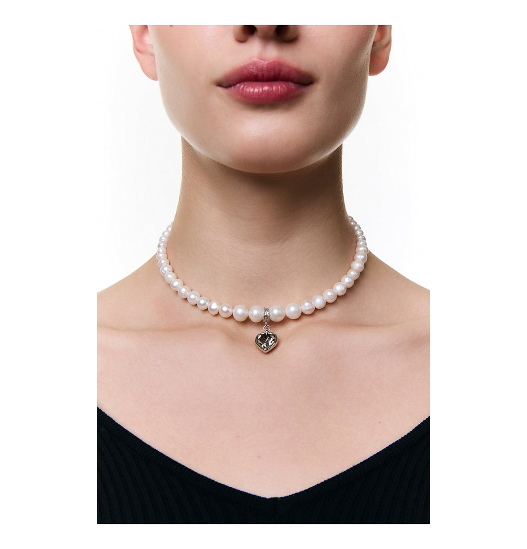 PEARLS CHOKER WITH HEART - фото 7