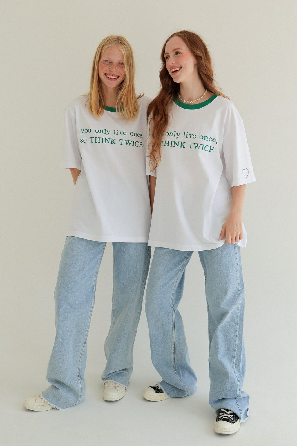 Oversized "so think twice" T-shirt