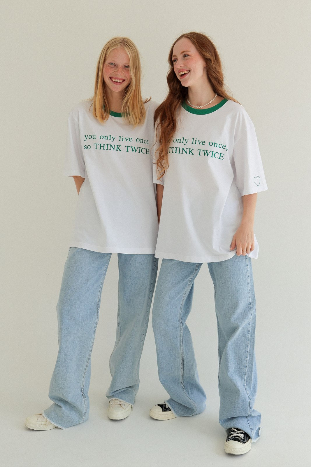 Oversized "so think twice" T-shirt